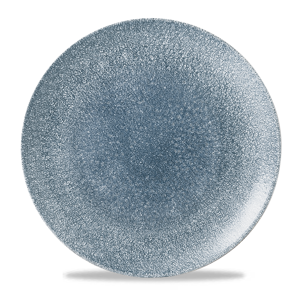 Raku Topaz Blue Coupe Plate 28.8cm