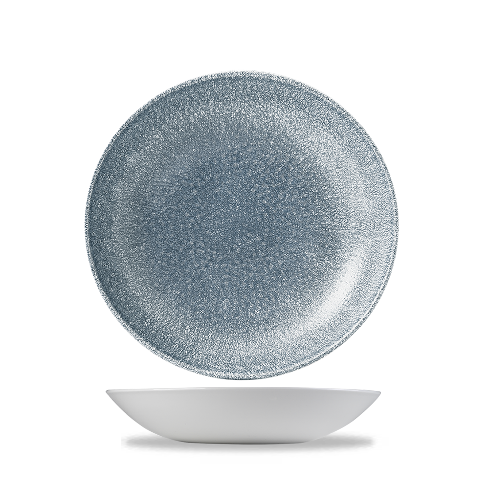 Raku Topaz Blue Coupe Bowl 18.2cm