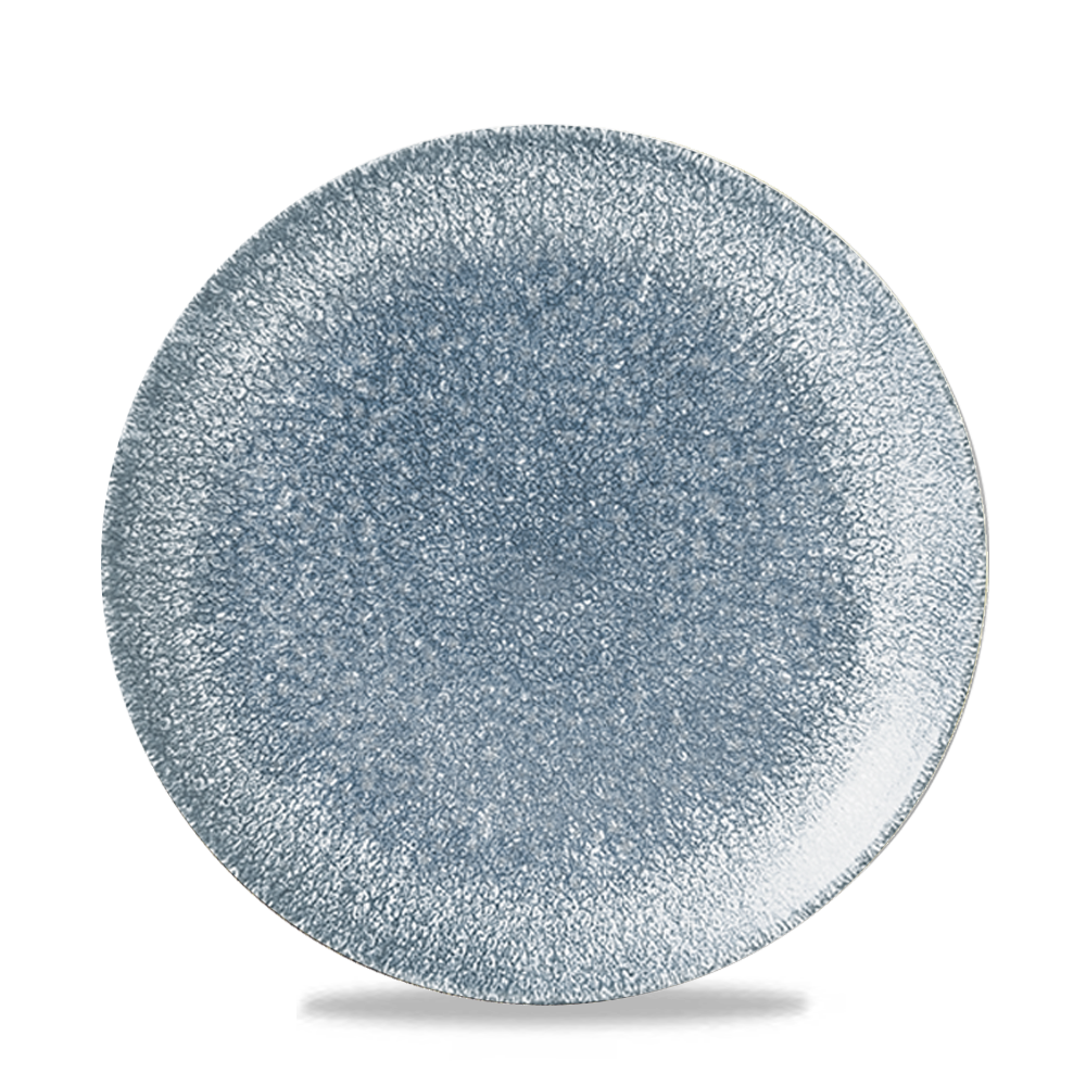 Raku Topaz Blue Coupe Plate 21.7cm