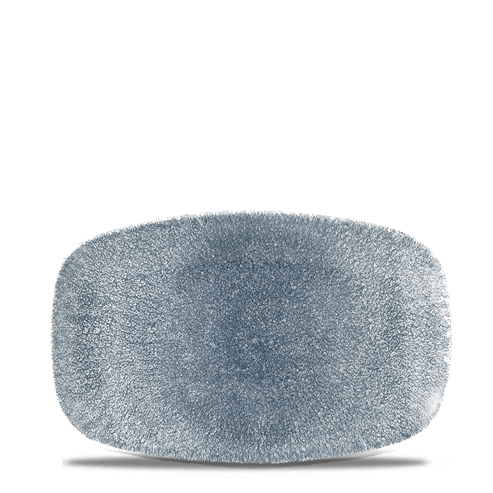 Raku Topaz Blue Chefs' Oblong Plate 23.7 x 15.7cm