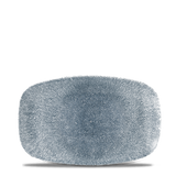 Raku Topaz Blue Chefs' Oblong Plate 23.7 x 15.7cm