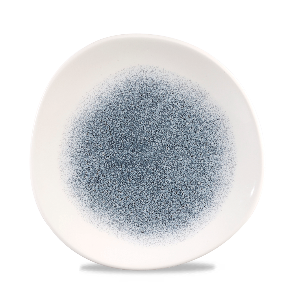 Raku Topaz Blue Organic Plate 21cm