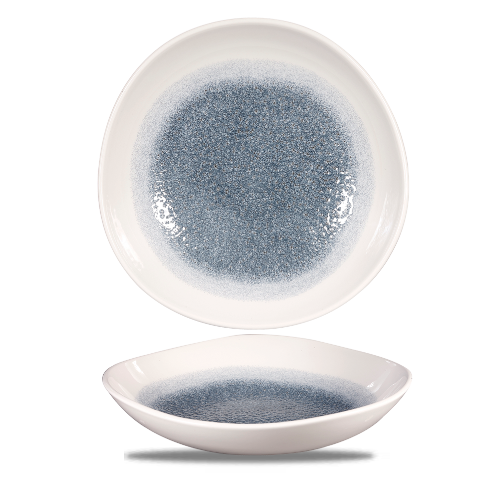 Raku Topaz Blue Organic Bowl 25.3cm