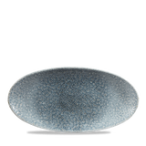 Raku Topaz Blue Chefs' Oval Plate 29.9 x 15cm