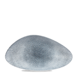 Raku Topaz Blue Chefs' Triangle Plate 35.5 x 18.8cm