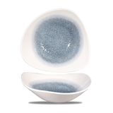 Raku Topaz Blue Triangle Bowl 23.5cm