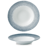 Raku Topaz Blue Wide Rim Bowl 28cm