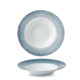 Raku Topaz Blue Wide Rim Bowl 24cm