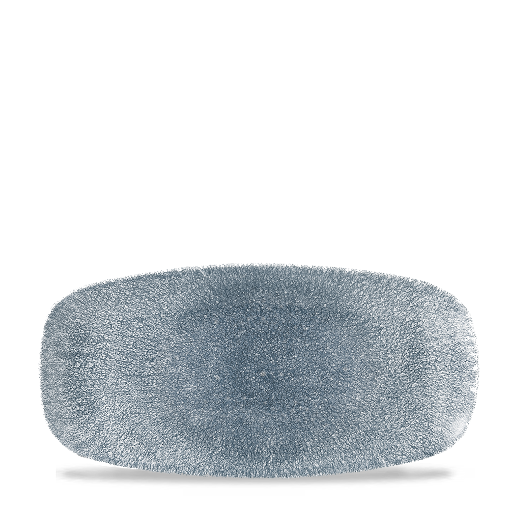 Raku Topaz Blue Chefs' Oblong Plate 29.8 x 15.3cm