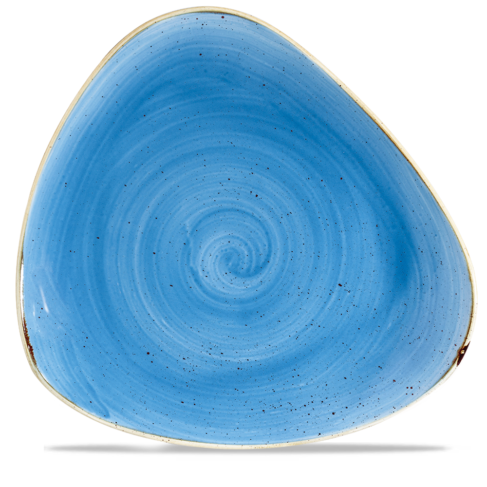 Cornflower Blue Triangle Plate 31.1cm