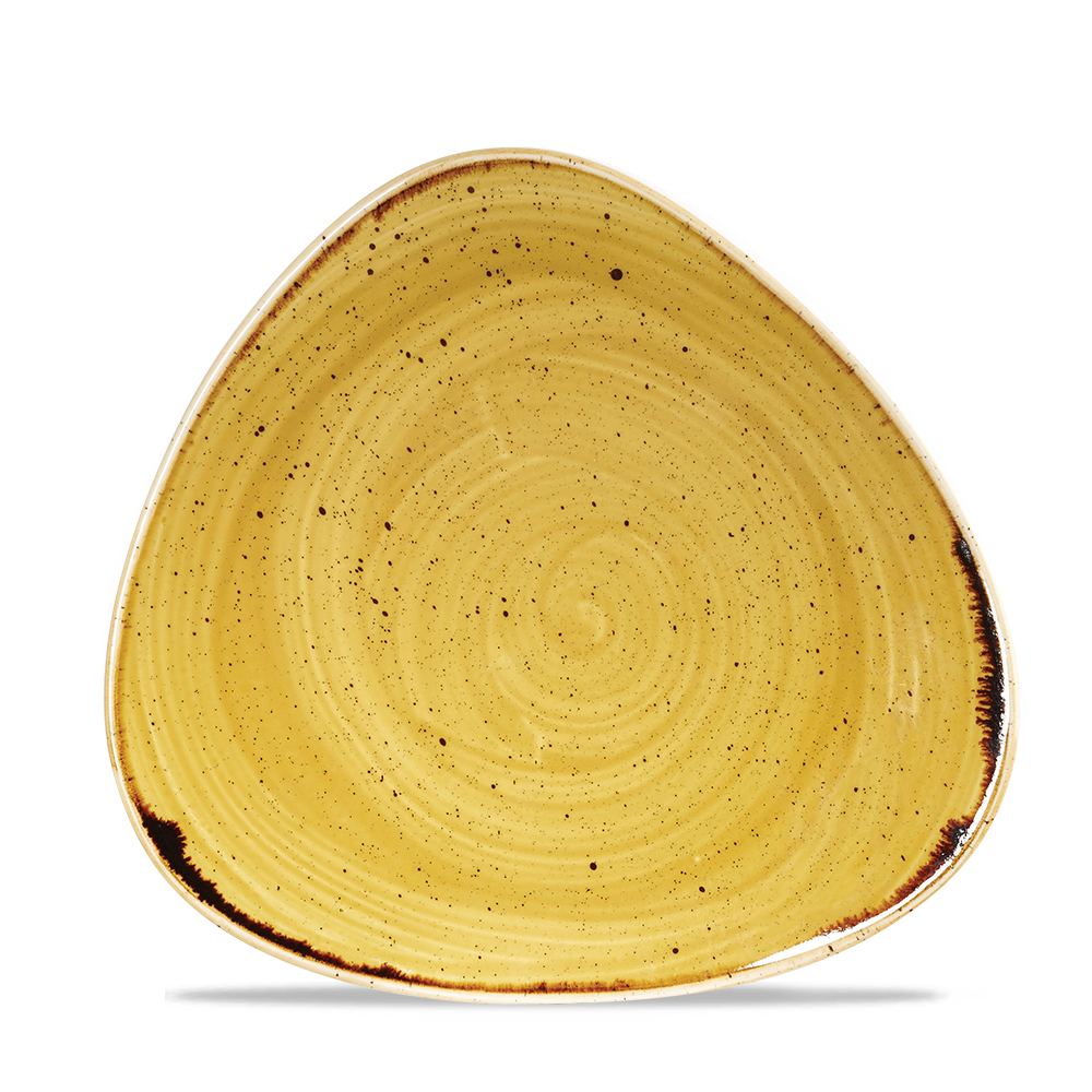 Mustard Seed Triangle Plate 24.5cm