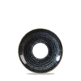 Homespun Charcoal Black Cappuccino Saucer 15.6cm