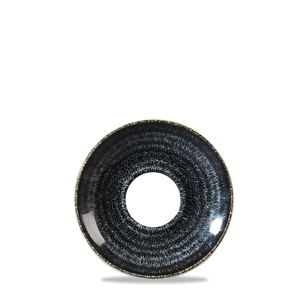 Homespun Charcoal Black Espresso Saucer 11.8cm