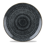 Homespun Charcoal Black Coupe Plate 28.8cm