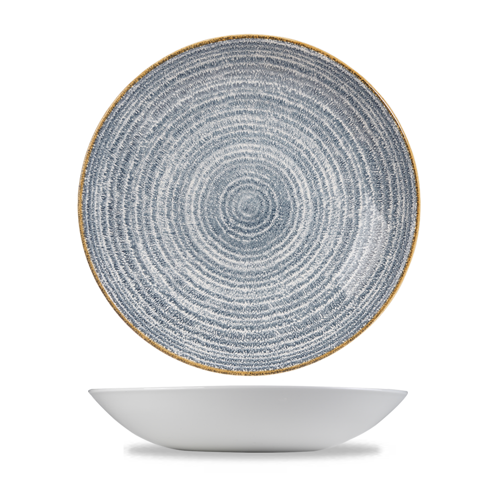 Homespun Slate Blue Coupe Bowl 24.8cm