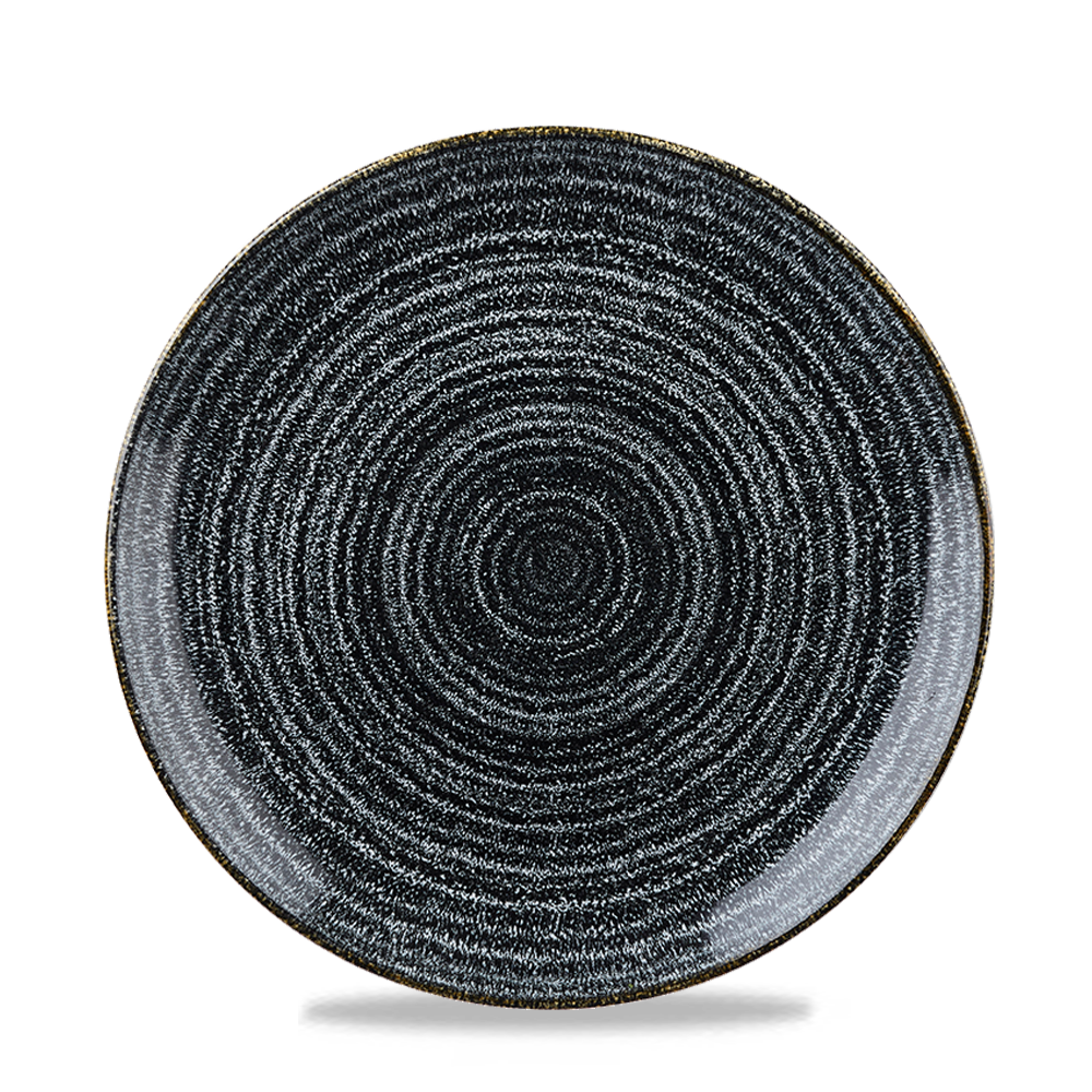 Homespun Charcoal Black Coupe Plate 21.7cm