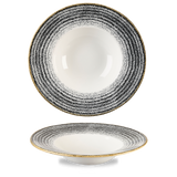 Homespun Charcoal Black Wide Rim Bowl 28cm