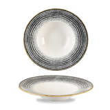 Homespun Charcoal Black Wide Rim Bowl 24cm