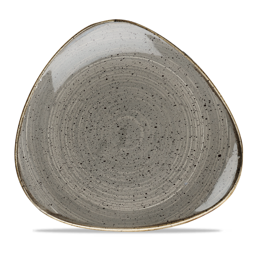 Peppercorn Grey Triangle Plate 28.5cm