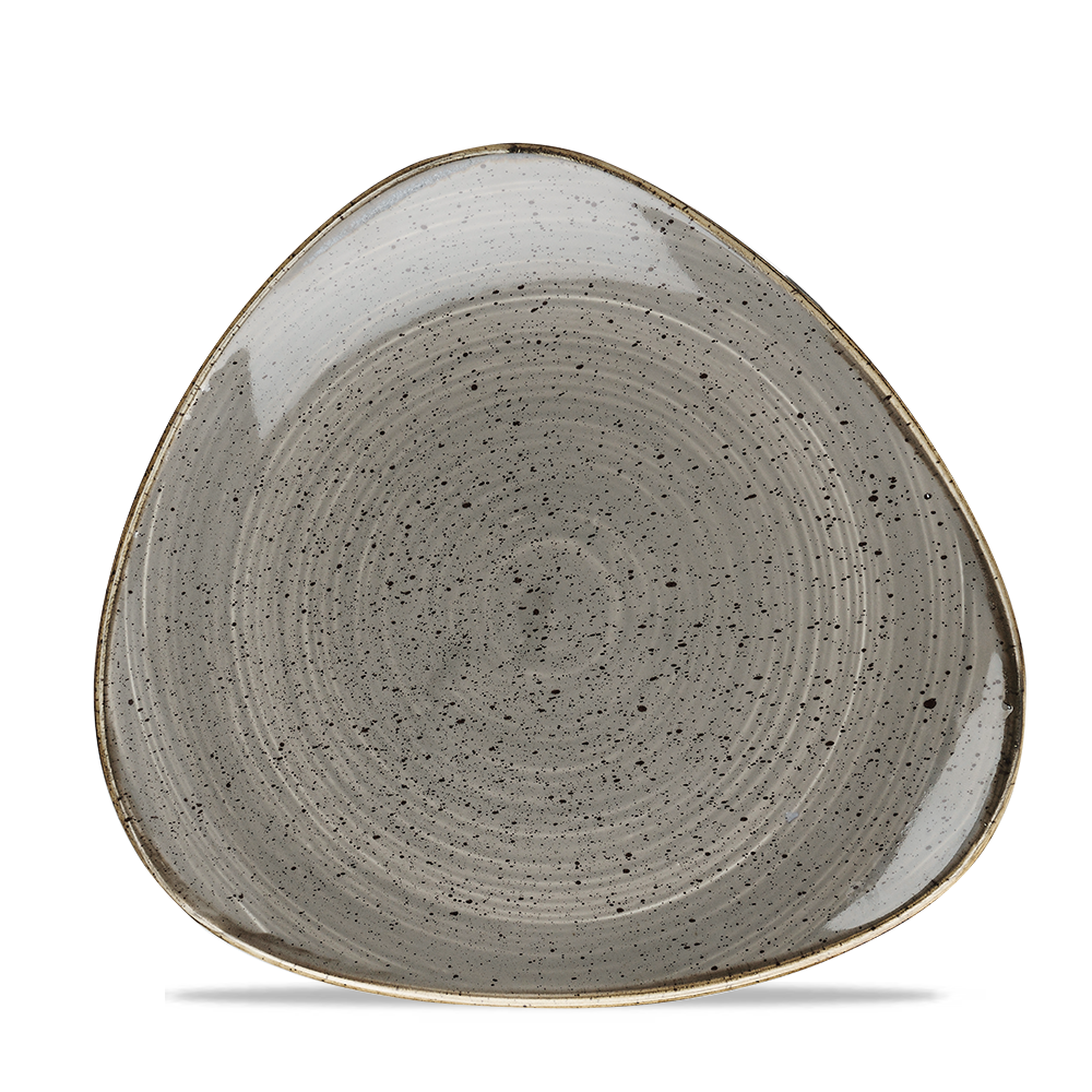 Peppercorn Grey Triangle Plate 24.5cm
