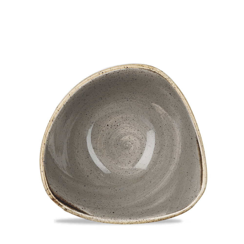 Peppercorn Grey Triangle Bowl 15.3cm