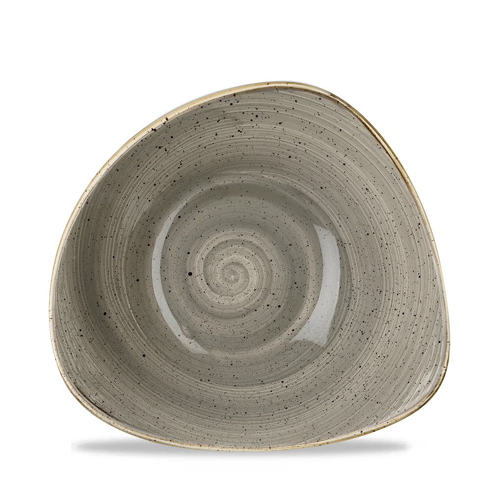 Peppercorn Grey Triangle Bowl 18.5cm