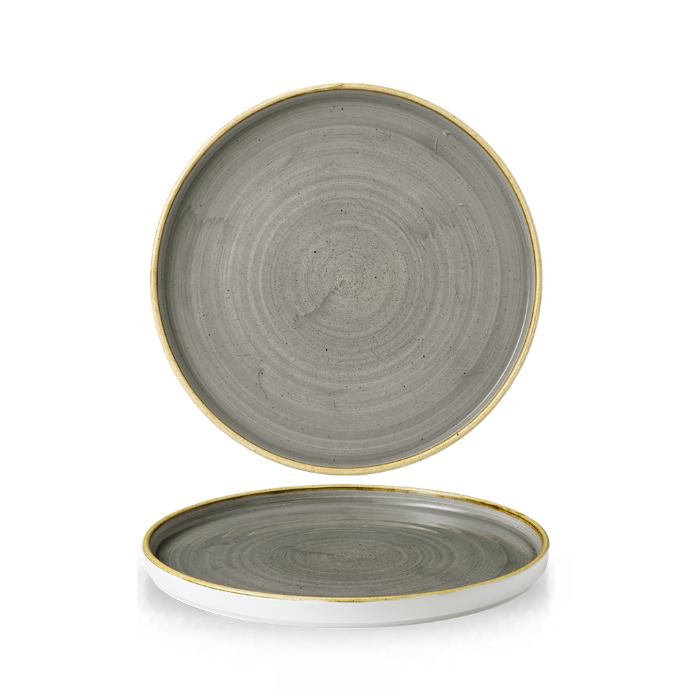 Peppercorn Grey Round Walled Plate 21cm