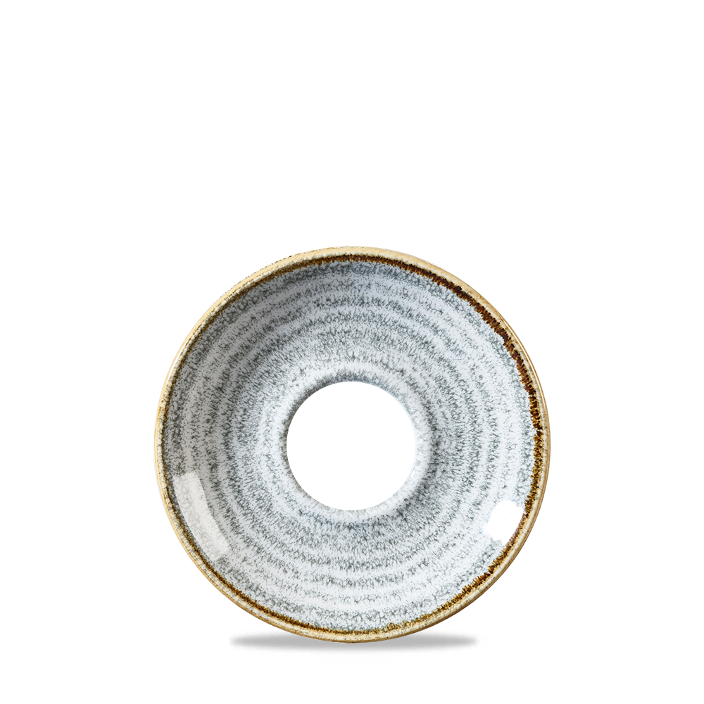 Homespun Stone Grey Cappuccino Saucer 15.6cm