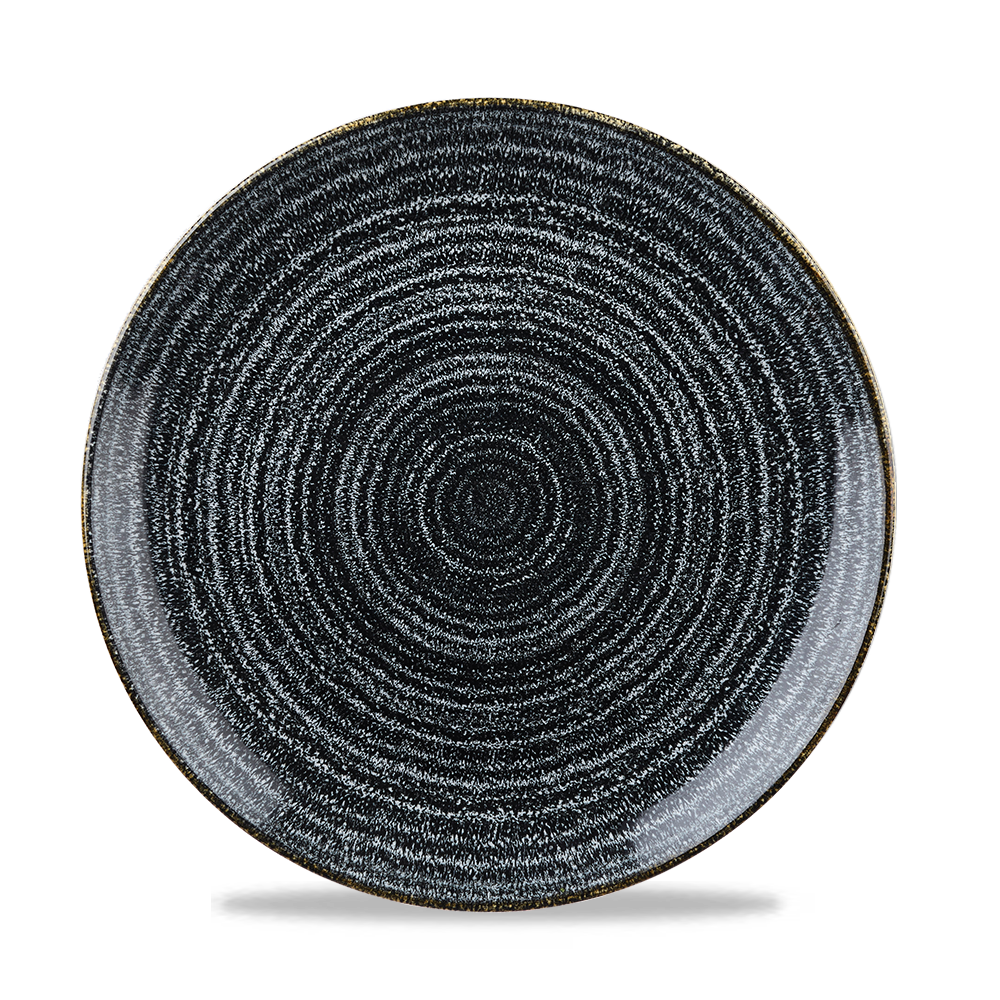 Homespun Charcoal Black Coupe Plate 26cm