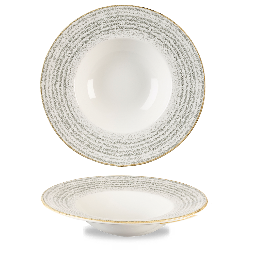 Homespun Stone Grey Wide Rim Bowl 28cm