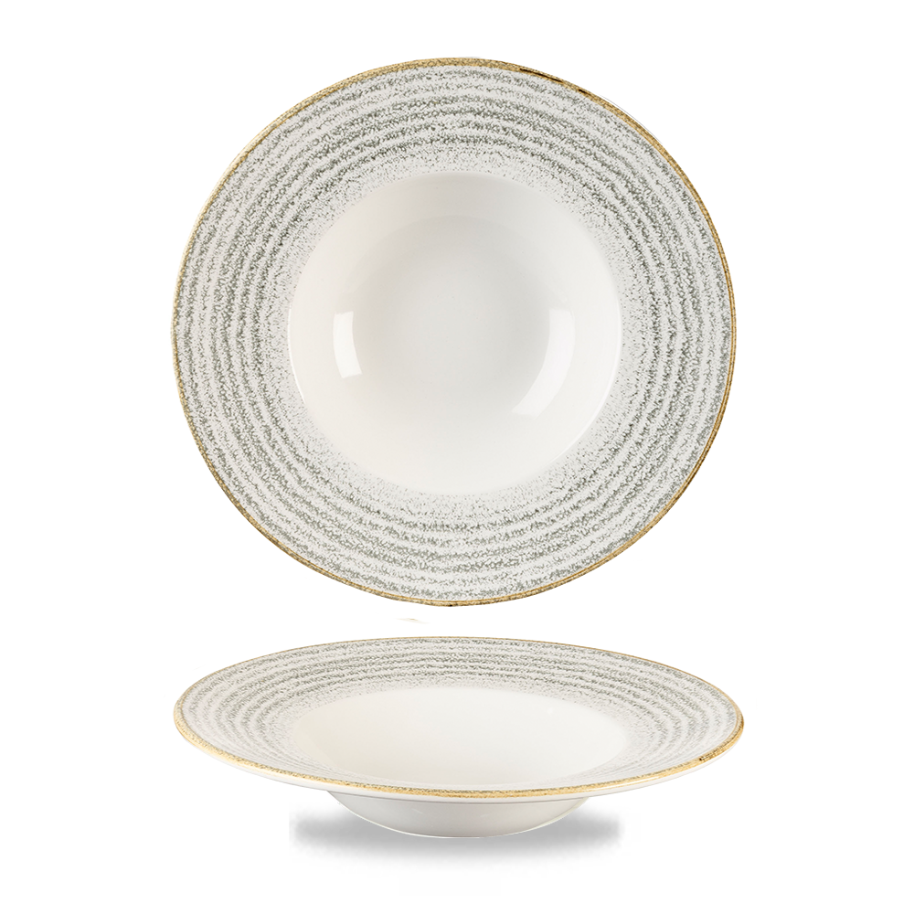 Homespun Stone Grey Wide Rim Bowl 24cm