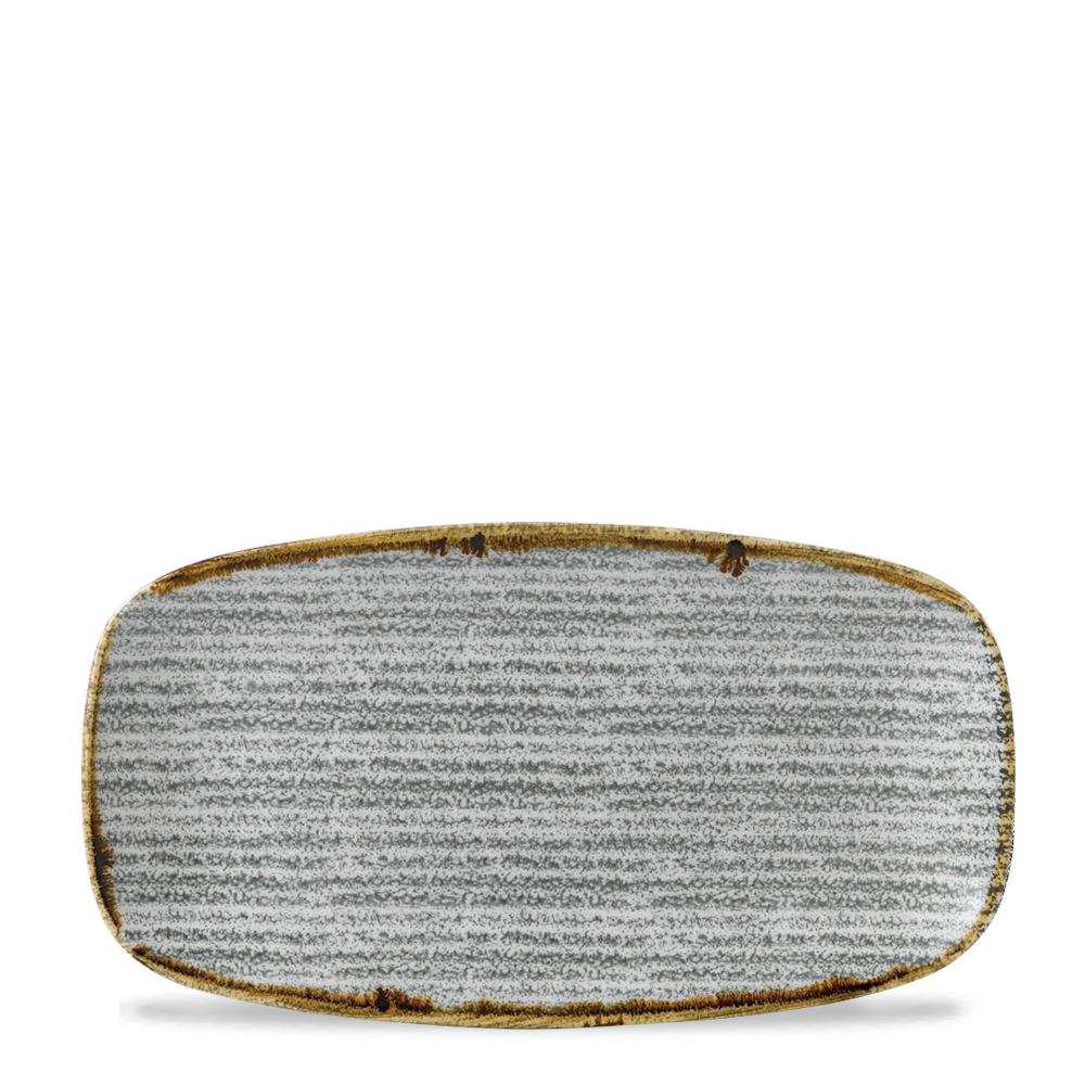Homespun Stone Grey Chefs' Oblong Plate 29.8 x 15.3cm