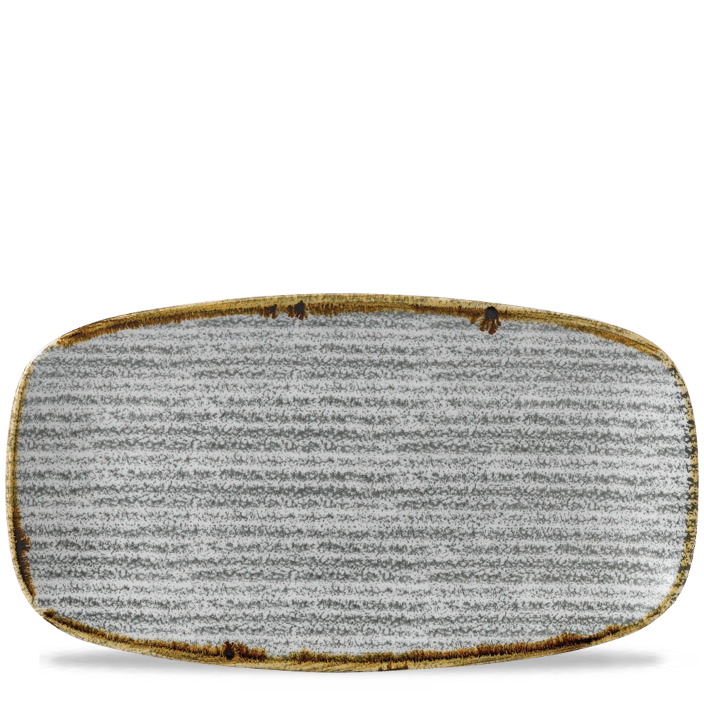 Homespun Stone Grey Chefs' Oblong Plate 35.5 x 18.9cm