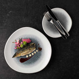 Raku Topaz Blue Organic Plate 28.6cm