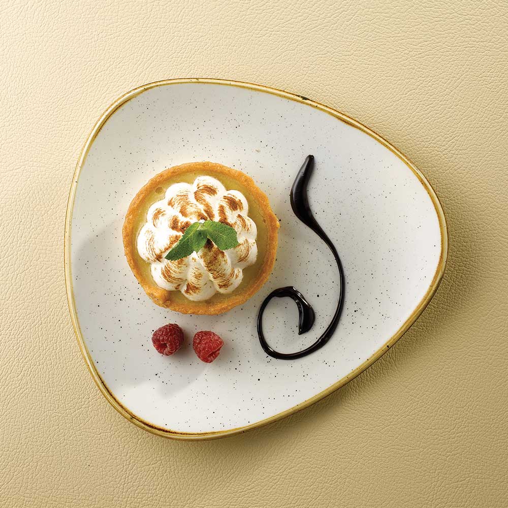 Barley White Triangle Plate 24.5cm