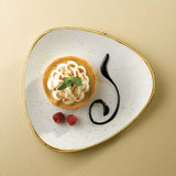 Barley White Triangle Plate 24.5cm