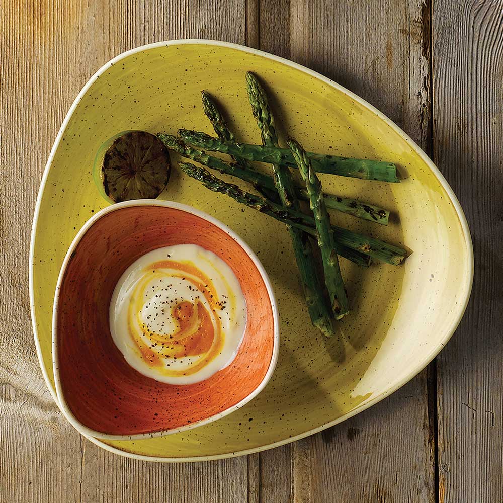 Spiced Orange Triangle Bowl 18.5cm