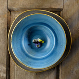 Cornflower Blue Wide Rim Bowl 24cm
