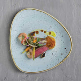 Duck Egg Blue Triangle Plate 31.1cm
