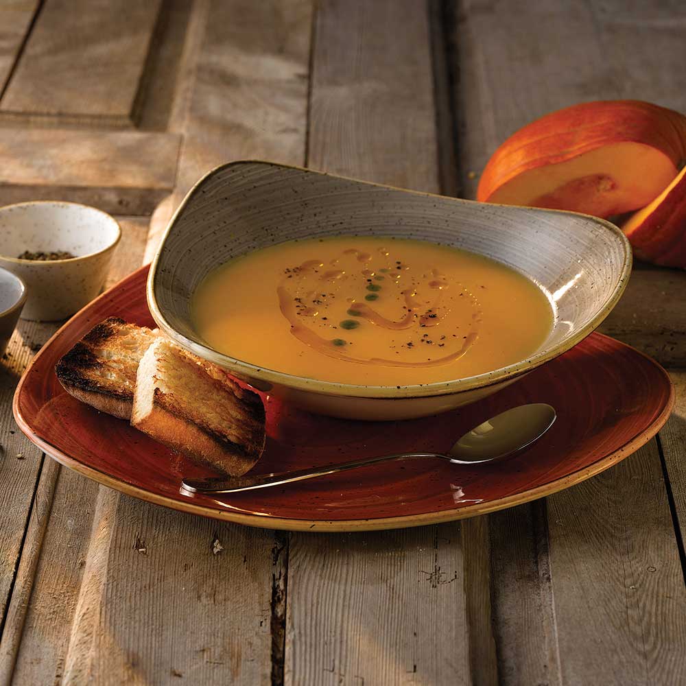 Peppercorn Grey Triangle Bowl 18.5cm