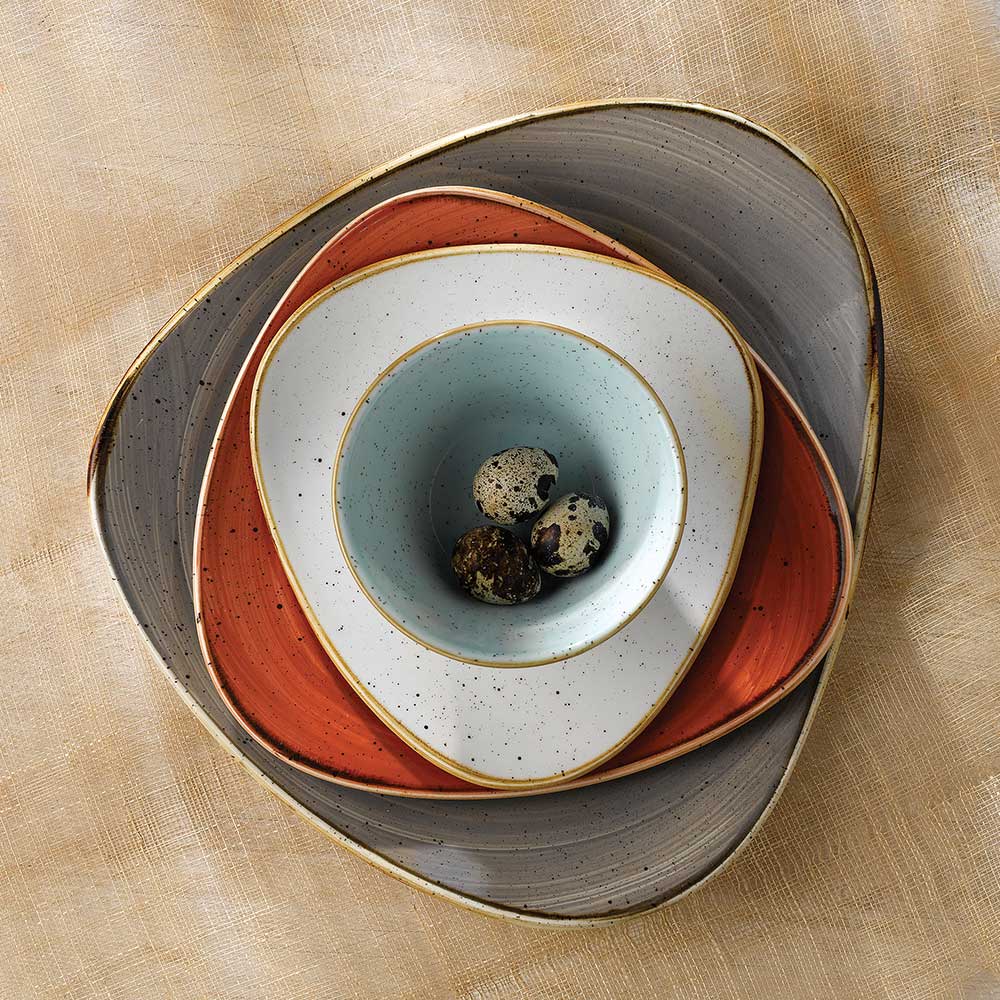 Spiced Orange Triangle Plate 24.5cm