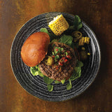 Homespun Charcoal Black Coupe Plate 28.8cm