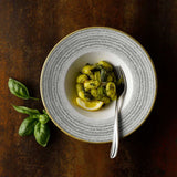 Homespun Stone Grey Wide Rim Bowl 28cm