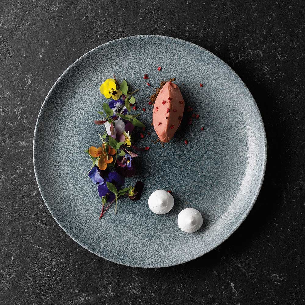 Raku Topaz Blue Coupe Plate 26cm