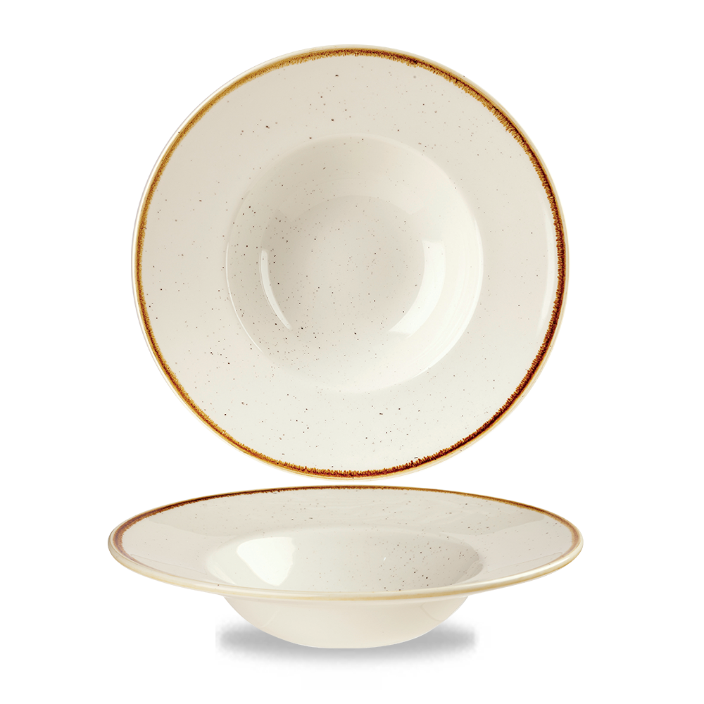 Barley White Wide Rim Bowl 24cm