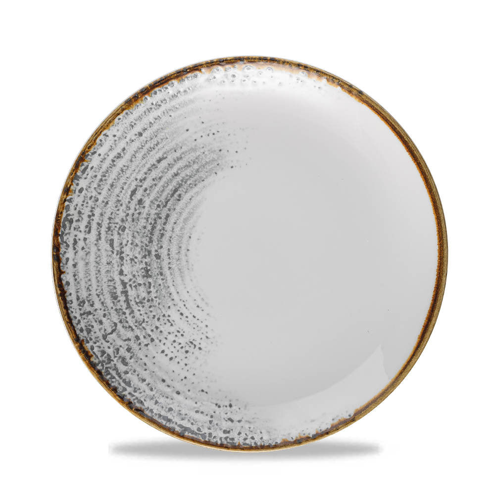 Jasper Grey 21.7cm Coupe Plate | Homespun Accents | Churchill ...