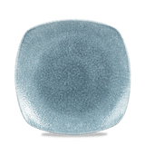 Raku Topaz Blue Square Plate 25.2cm
