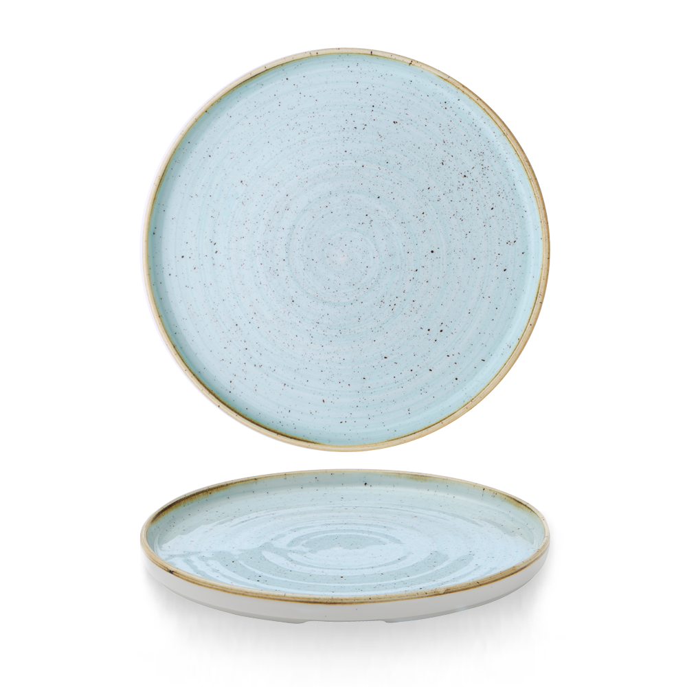 Rustic Duck Egg Blue 26cm Walled Plate | Stonecast | Churchill ...