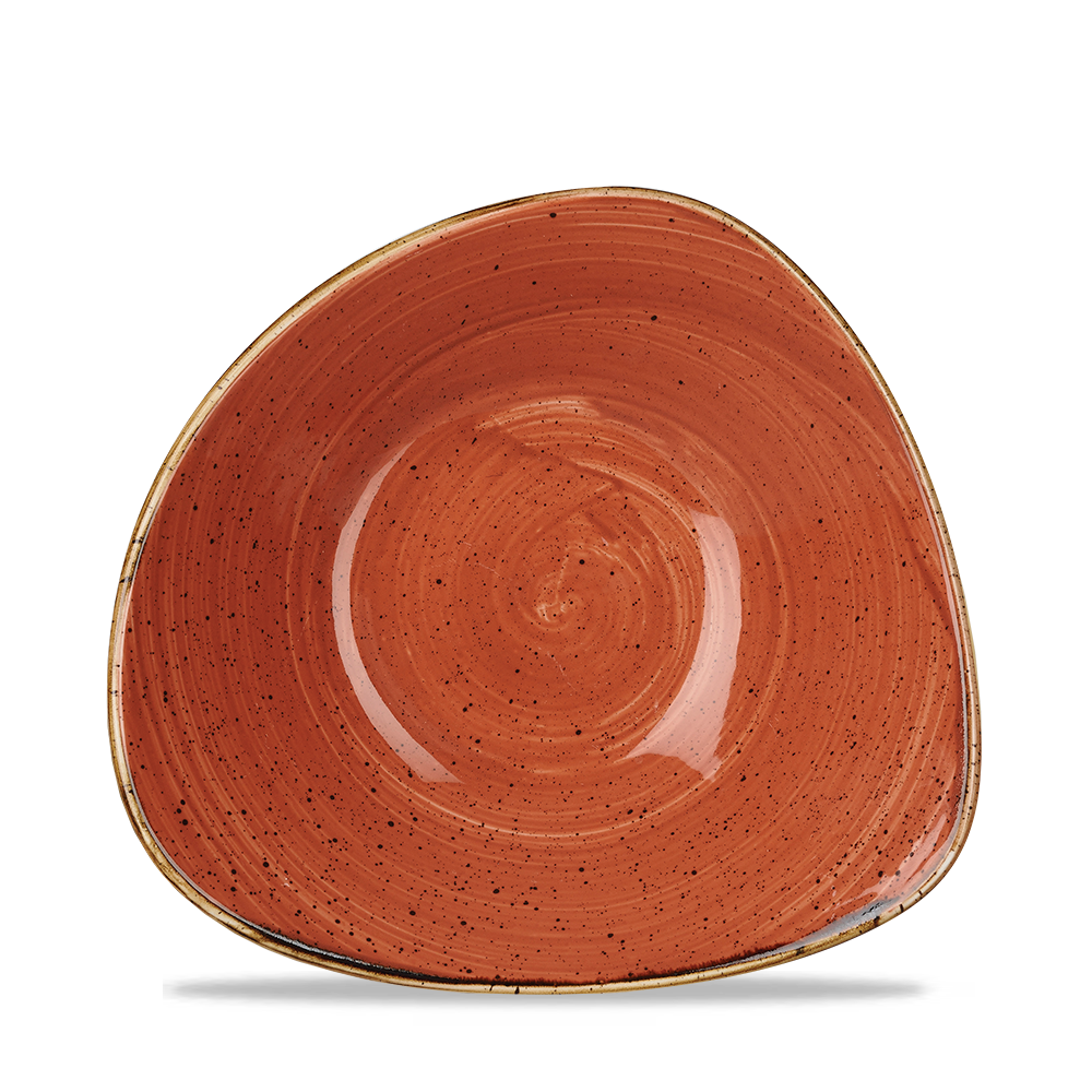Spiced Orange Triangle Bowl 23.5cm