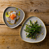 Barley White Triangle Walled Plate 26cm